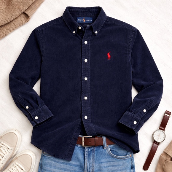 Ralph Lauren Other - Ralph Lauren Blake Navy Corduroy Button Down – Mens Medium – 100% Cotton